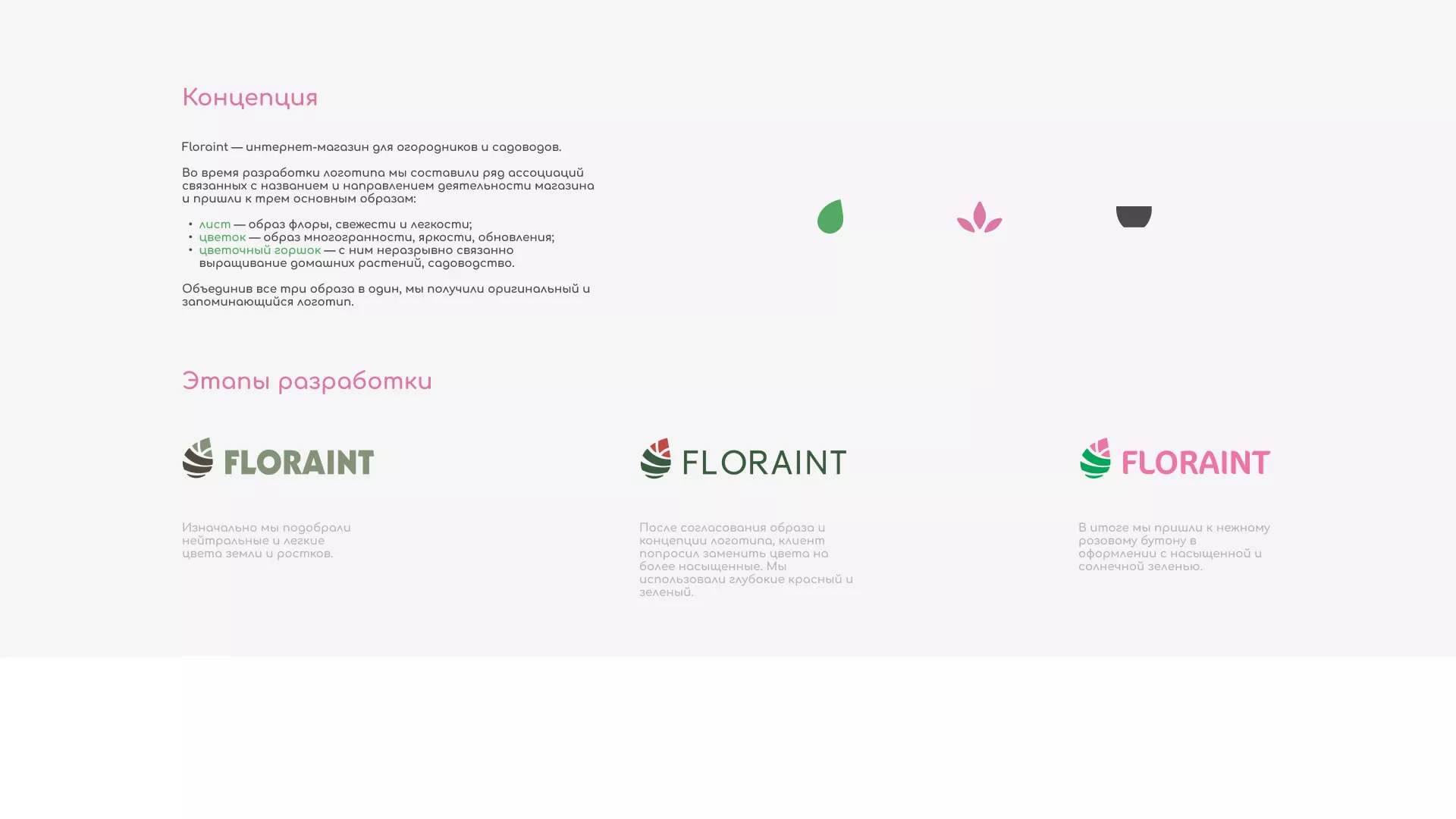 Создание логотипа и интернет-магазина «FLORAINT» в Петрозаводске