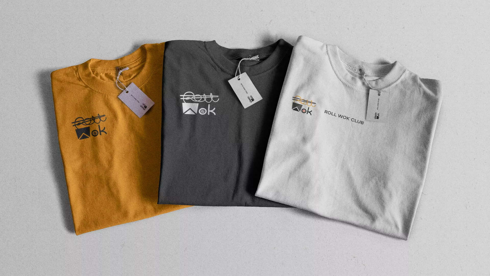 Разработка логотипа суши-бара «Roll Wok Club» в Петрозаводске